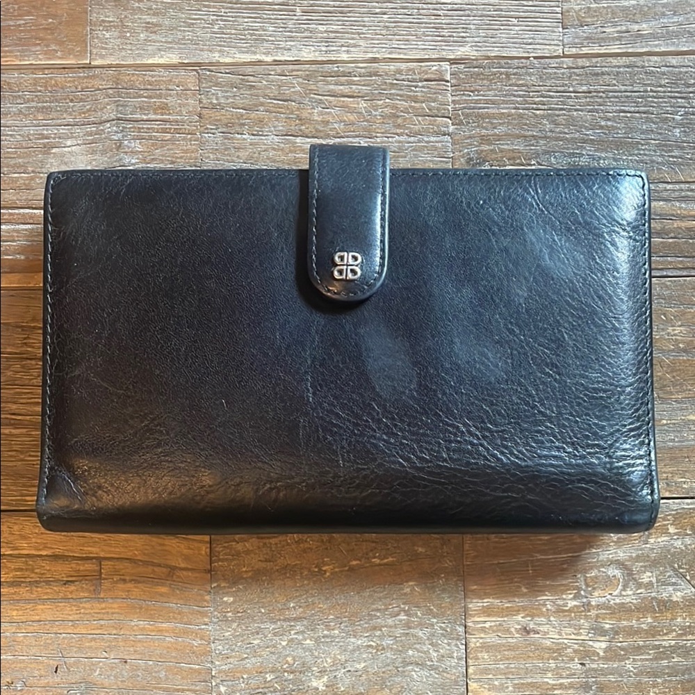 Bosca Leather Wallet and Check Book Holder🖤